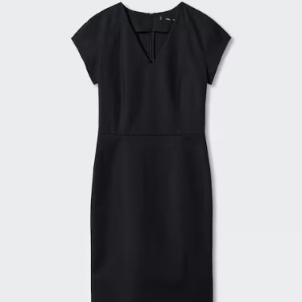 MANGO classic black dress